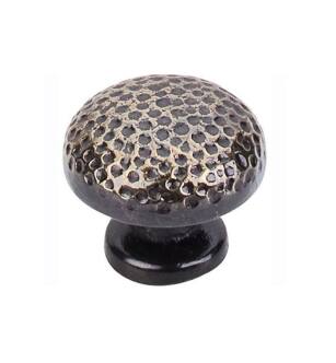 Top Knobs M42 Britannia 1 1/4" Iron Mushroom Shaped Warwick Cabinet Knob in Dark Antique Iron