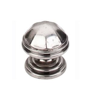 Top Knobs M22 Britannia 1 1/4" Brass Mushroom Shaped London Cabinet Knob in Pewter Antique