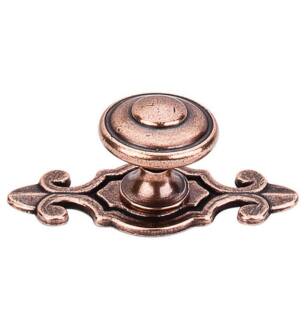 Top Knobs M231 Britannia 1 1/4" Zinc Mushroom Shaped Canterbury Cabinet Knob with Backplate in Old English Copper