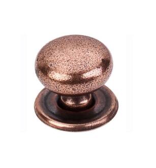 Top Knobs M26 Britannia 1 1/4" Brass Mushroom Shaped Victoria Cabinet Knob with Backplate in Old English Copper