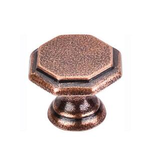 Top Knobs M7 Britannia 1 1/4" Brass Geometric Shaped Devon Cabinet Knob in Old English Copper