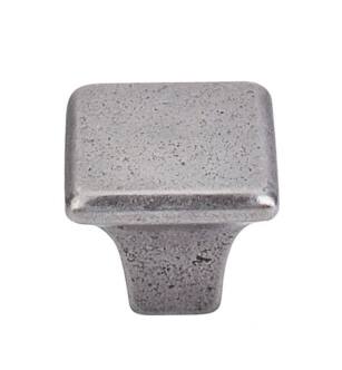 Top Knobs M1809 Britannia 1 1/4" Cast Iron Square Shaped Square Cabinet Knob in Cast Iron
