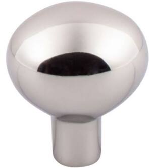 Top Knobs M2070 Aspen II 1 1/2" Cast Bronze Oval Shaped Large Egg Cabinet Knob in Polished Nickel