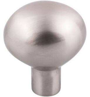 Top Knobs M2068 Aspen II 1 1/2" Cast Bronze Oval Shaped Large Egg Cabinet Knob in Brushed Satin Nickel