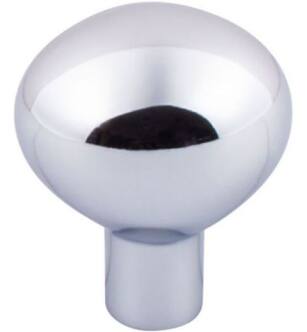 Top Knobs M2069 Aspen II 1 1/2" Cast Bronze Oval Shaped Large Egg Cabinet Knob in Polished Chrome