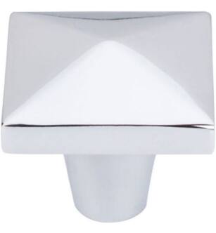 Top Knobs M2063 Aspen II 1 1/2" Cast Bronze Square Shaped Square Cabinet Knob in Polished Chrome