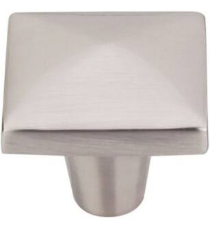 Top Knobs M2062 Aspen II 1 1/2" Cast Bronze Square Shaped Square Cabinet Knob in Brushed Satin Nickel