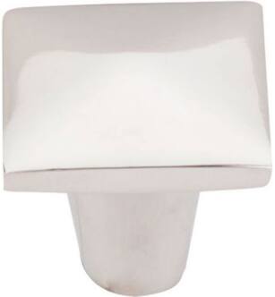 Top Knobs M2061 Aspen II 1 1/4" Cast Bronze Square Shaped Square Cabinet Knob in Polished Nickel