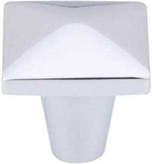 Top Knobs M2060 Aspen II 1 1/4" Cast Bronze Square Shaped Square Cabinet Knob in Polished Chrome