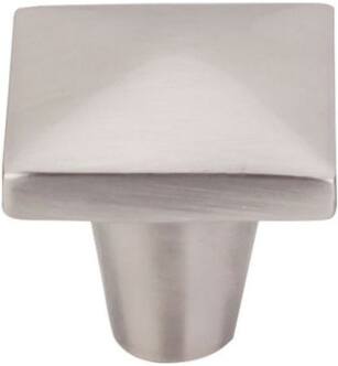 Top Knobs M2059 Aspen II 1 1/4" Cast Bronze Square Shaped Square Cabinet Knob in Brushed Satin Nickel