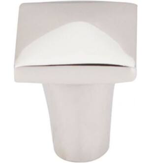 Top Knobs M2058 Aspen II 7/8" Cast Bronze Square Shaped Square Cabinet Knob in Polished Nickel