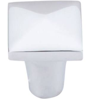 Top Knobs M2057 Aspen II 7/8" Cast Bronze Square Shaped Square Cabinet Knob in Polished Chrome
