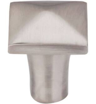 Top Knobs M2056 Aspen II 7/8" Cast Bronze Square Shaped Square Cabinet Knob in Brushed Satin Nickel