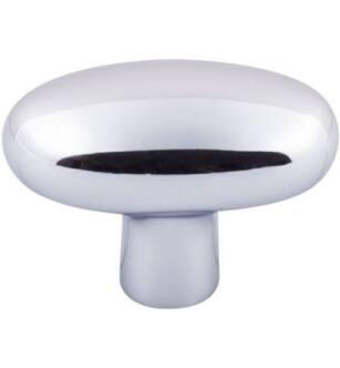Top Knobs M2075 Aspen II 2" Cast Bronze Oval Shaped Large Potato Cabinet Knob in Polished Chrome