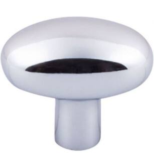 Top Knobs M2072 Aspen II 1 5/8" Cast Bronze Oval Shaped Small Potato Cabinet Knob in Polished Chrome