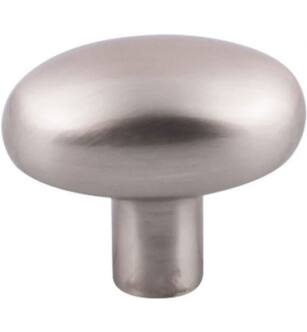 Top Knobs M2071 Aspen II 1 5/8" Cast Bronze Oval Shaped Small Potato Cabinet Knob in Brushed Satin Nickel