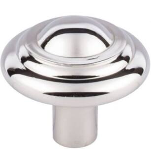Top Knobs M2037 Aspen II 1 3/4" Cast Bronze Mushroom Shaped Button Cabinet Knob in Polished Nickel