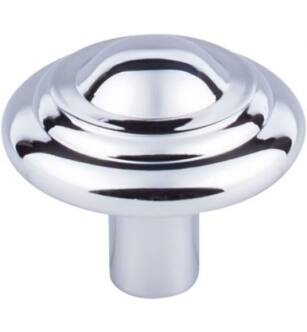 Top Knobs M2036 Aspen II 1 3/4" Cast Bronze Mushroom Shaped Button Cabinet Knob in Polished Chrome