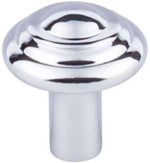 Top Knobs M2033 Aspen II 1 1/4" Cast Bronze Mushroom Shaped Button Cabinet Knob in Polished Chrome