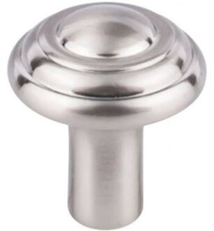 Top Knobs M2032 Aspen II 1 1/4" Cast Bronze Mushroom Shaped Button Cabinet Knob in Brushed Satin Nickel