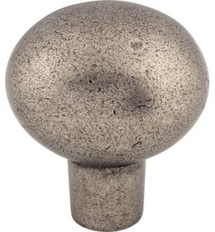 Top Knobs M1530 Aspen 1 1/2" Cast Bronze Oval Shaped Cabinet Knob in Silicon Bronze Light