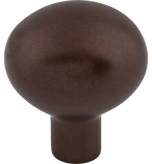 Top Knobs M1533 Aspen 1 1/2" Cast Bronze Oval Shaped Cabinet Knob in Mahogany Bronze
