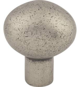 Top Knobs M1525 Aspen 1 1/4" Cast Bronze Oval Shaped Cabinet Knob in Silicon Bronze Light