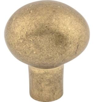 Top Knobs M1526 Aspen 1 1/4" Cast Bronze Oval Shaped Cabinet Knob in Light Bronze