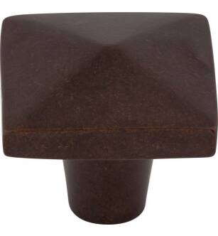 Top Knobs M1523 Aspen 1 1/2" Cast Bronze Square Shaped Cabinet Knob in Mahogany Bronze