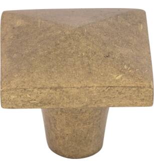 Top Knobs M1521 Aspen 1 1/2" Cast Bronze Square Shaped Cabinet Knob in Light Bronze