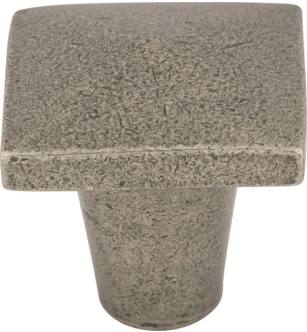 Top Knobs M1515 Aspen 1 1/4" Cast Bronze Square Shaped Cabinet Knob in Silicon Bronze Light