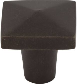Top Knobs M1517 Aspen 1 1/4" Cast Bronze Square Shaped Cabinet Knob in Medium Bronze