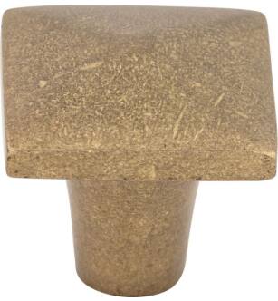 Top Knobs M1516 Aspen 1 1/4" Cast Bronze Square Shaped Cabinet Knob in Light Bronze