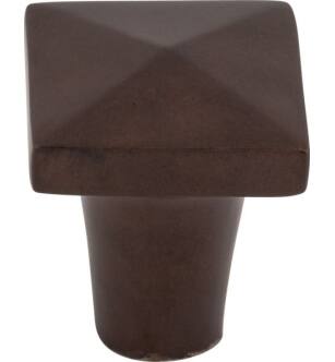 Top Knobs M1513 Aspen 7/8" Cast Bronze Square Shaped Cabinet Knob in Mahogany Bronze