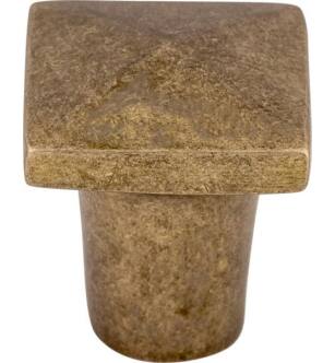 Top Knobs M1506 Aspen 3/4" Cast Bronze Square Shaped Cabinet Knob in Light Bronze