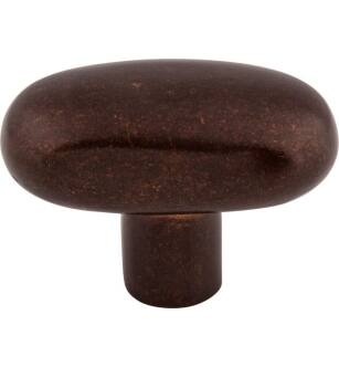 Top Knobs M1543 Aspen 2" Cast Bronze Oval Shaped Potato Cabinet Knob in Mahogany Bronze