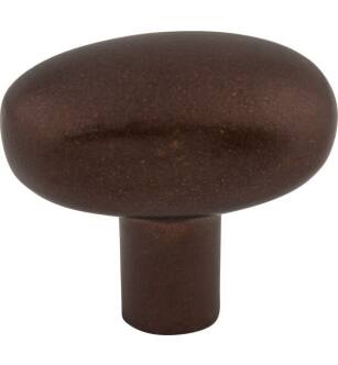 Top Knobs M1538 Aspen 1 5/8" Cast Bronze Oval Shaped Potato Cabinet Knob in Mahogany Bronze