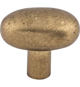 Top Knobs M1536 Aspen 1 5/8" Cast Bronze Oval Shaped Potato Cabinet Knob in Light Bronze