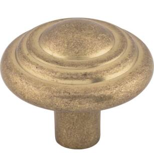 Top Knobs M1476 Aspen 1 3/4" Cast Bronze Mushroom Shaped Button Cabinet Knob in Light Bronze