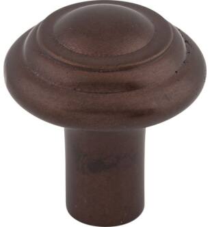 Top Knobs M1473 Aspen 1 1/4" Cast Bronze Mushroom Shaped Button Cabinet Knob in Mahogany Bronze