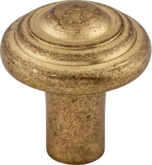 Top Knobs M1471 Aspen 1 1/4" Cast Bronze Mushroom Shaped Button Cabinet Knob in Light Bronze