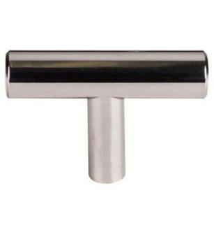 Top Knobs M1888 Bar Pulls 2" Steel T-Handle Shaped Cabinet Knob in Polished Nickel