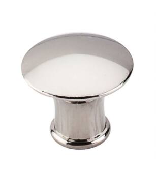 Top Knobs M1307 Asbury 1 1/4" Zinc Alloy Mushroom Shaped Lund Cabinet Knob in Polished Nickel