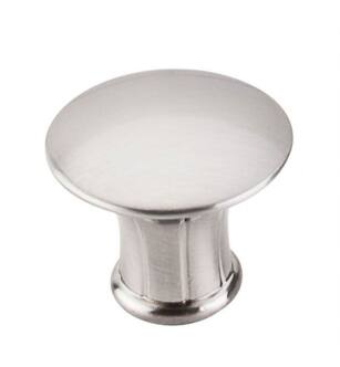 Top Knobs M1306 Asbury 1 1/4" Zinc Alloy Mushroom Shaped Lund Cabinet Knob in Brushed Satin Nickel