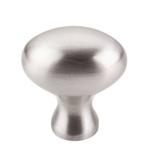 Top Knobs M370 Somerset II 1 1/4" Brass Egg Shaped Cabinet Knob in Brushed Satin Nickel