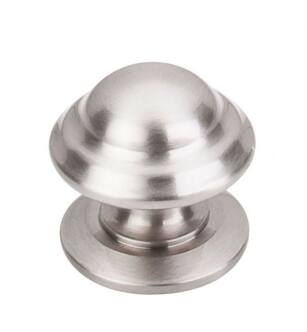 Top Knobs M1323 Asbury 1 3/8" Brass Mushroom Shaped Empress Cabinet Knob in Brushed Satin Nickel