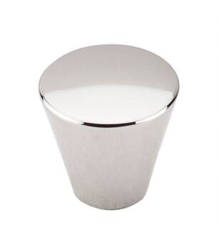 Top Knobs M1322 Asbury 1 1/8" Brass Cone Shaped Cabinet Knob in Polished Nickel