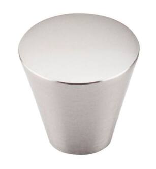 Top Knobs M371 Nouveau 1 1/8" Brass Cone Shaped Cabinet Knob in Brushed Satin Nickel