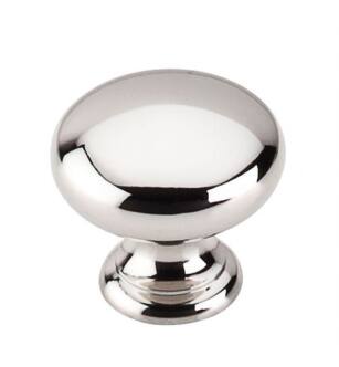 Top Knobs M1312 Asbury 1 1/4" Brass Mushroom Shaped Cabinet Knob in Polished Nickel
