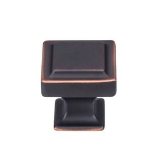 Top Knobs TK702UM Transcend 1 1/4" Zinc Alloy Square Shaped Ascendra Cabinet Knob in Umbrio